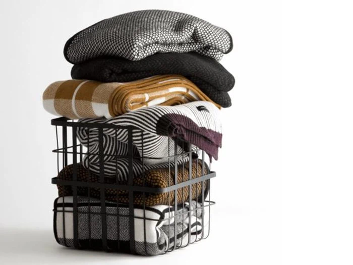 Sunday plaid fra LOUISE ROE - Bordeaux/Hvid