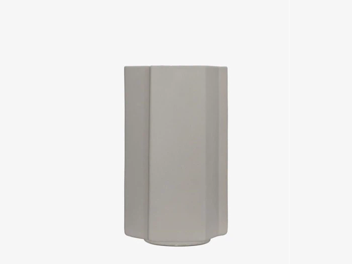 Louise Roe, Funki Vase, Asymmetrisk, Sanded Grey, Ø:21 H:34 cm