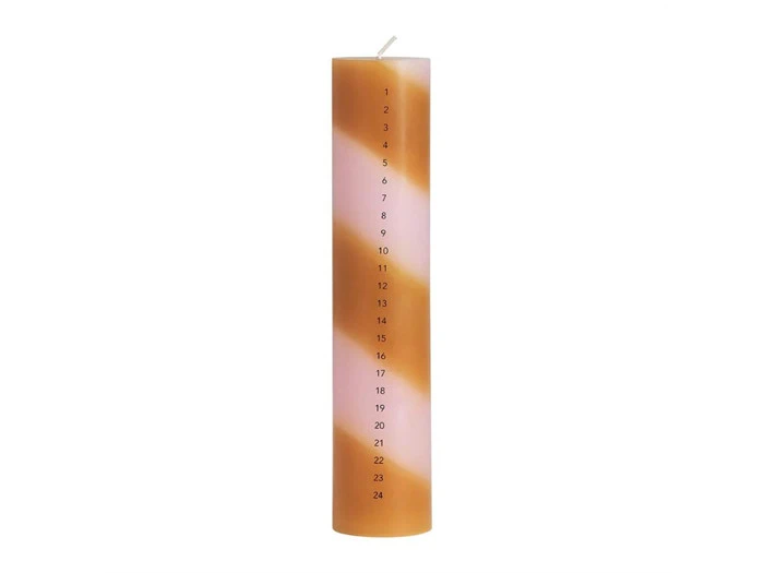 OYOY, Kalenderlys, lavendel/amber, H26 X Ø5,5 cm
