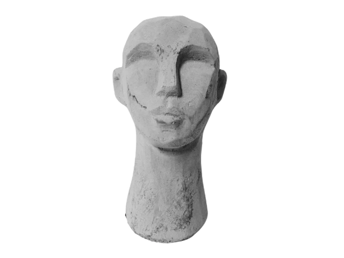 3 stk. Talvik figurer i brun, gå og råhvid cement fra Villa Collection