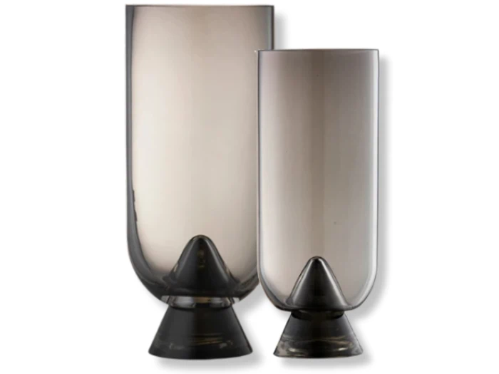 2 stk. Glacies vaser i sort glas fra AYTM