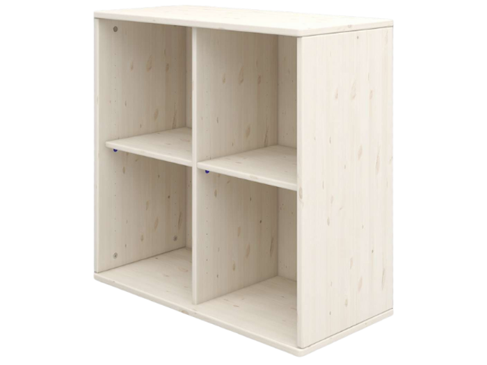 FLEXA, Romie, Bogkasse, 4 rum, Hvid, Natur, MDF, B:72 x H:74,5 x Dyb:35,2 cm