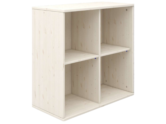 FLEXA, Romie, Bogkasse, 4 rum, Hvid, Natur, MDF, B:72 x H:74,5 x Dyb:35,2 cm