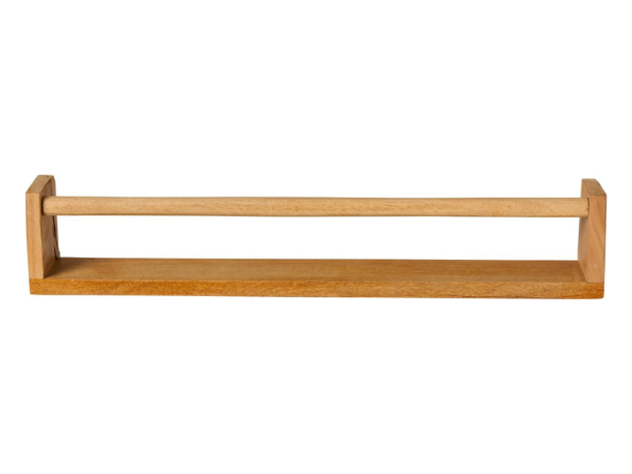 Ib Laursen, UNIKA, Hylde m/forkant + vendbar til hylde m/tværstang, Natur, Træ, H:11xL:60xDyb:9 cm