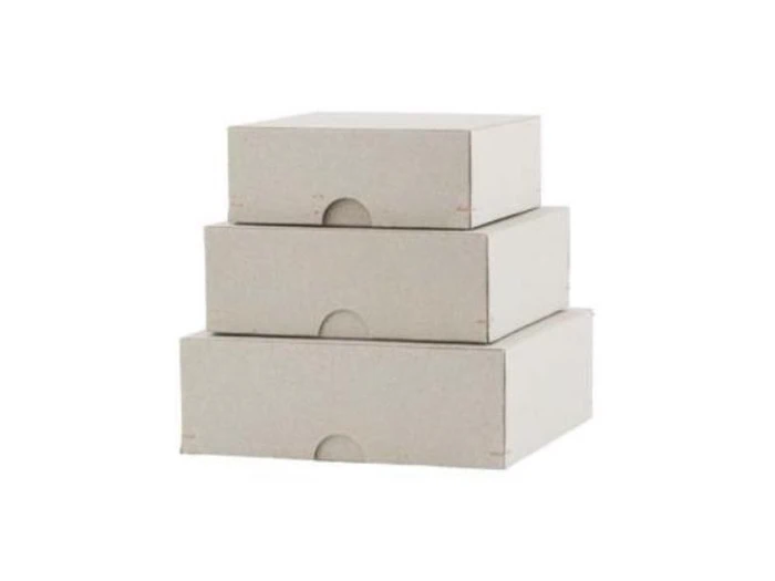 2 sæt Bokssæt med 3 stk, Grå I House Doctor