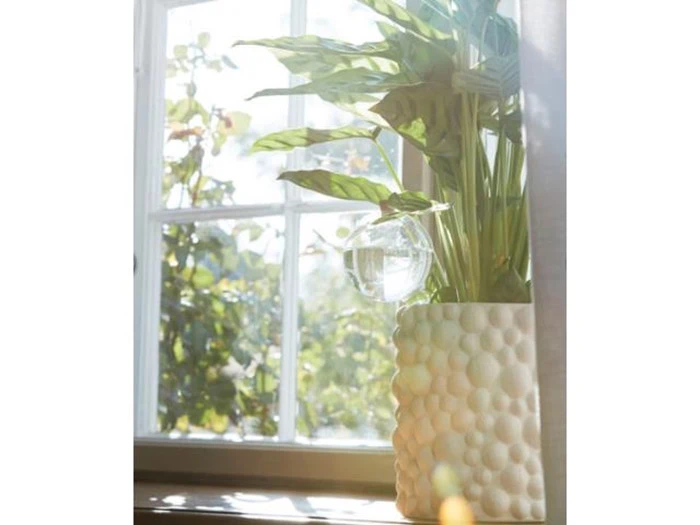 Bahne, Urtepotte, bobler, Hvid, Stentøj, H: 23 x D: 20 cm