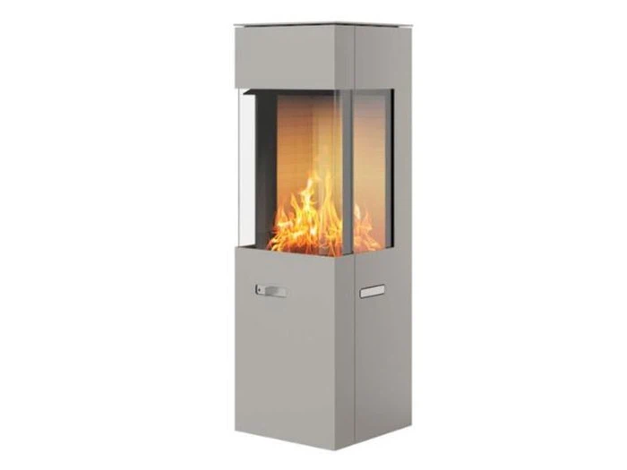 Rais Q-20 Brændeovn i farven platin fra AT Pejs, Skov og Havecenter