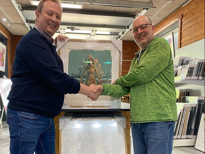 Jacob Rantzau -  Forarbejde til Savior Scenry  - 45 x 42 cm