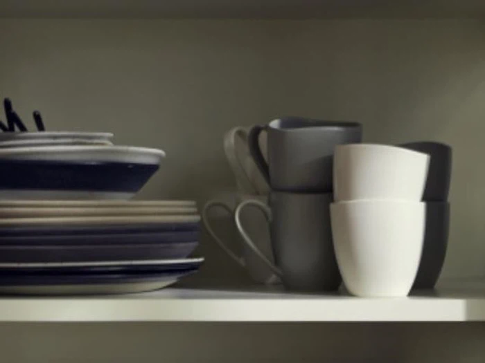 12 stk. REFINE kopper med hank i hvid fra Nordal