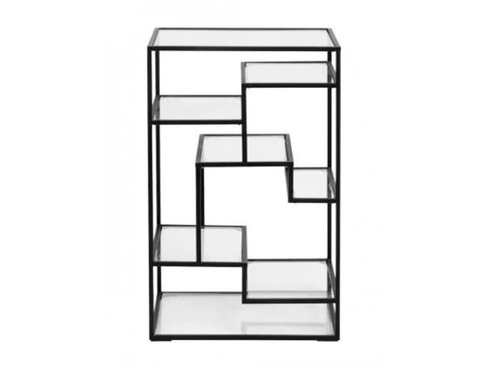 Reol med glashylder fra Nordal