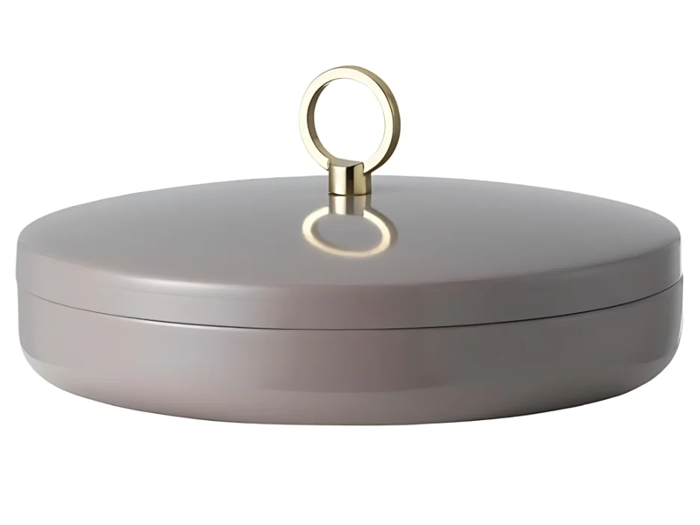 2 stk. Ring Boxe i lysegrå og taupe stål fra Normann Copenhagen
