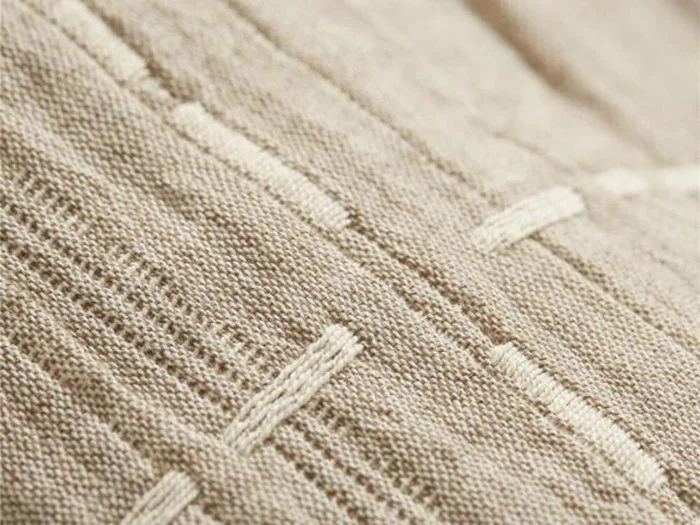 Lene Bjerre, Rinna plaid, sand, bomuld, 170x130