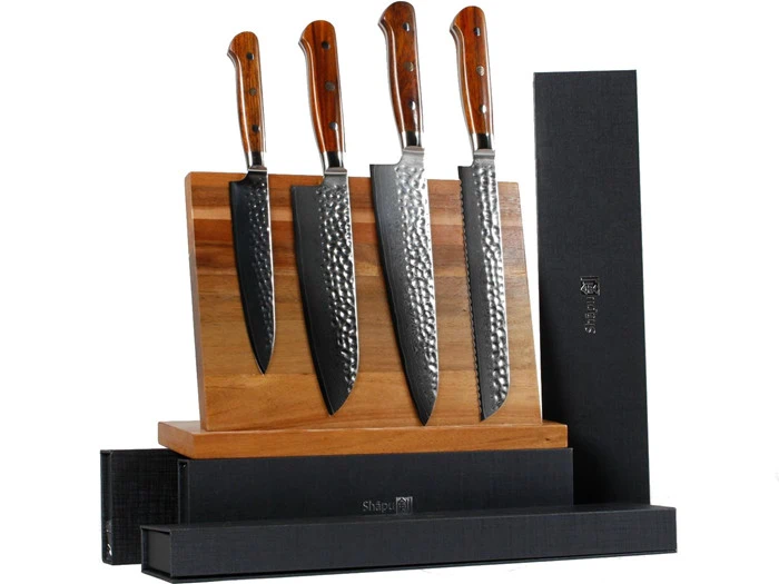 SHĀPU S2 KNIVSÆT I JAPANSK DAMASKUSSTÅL
