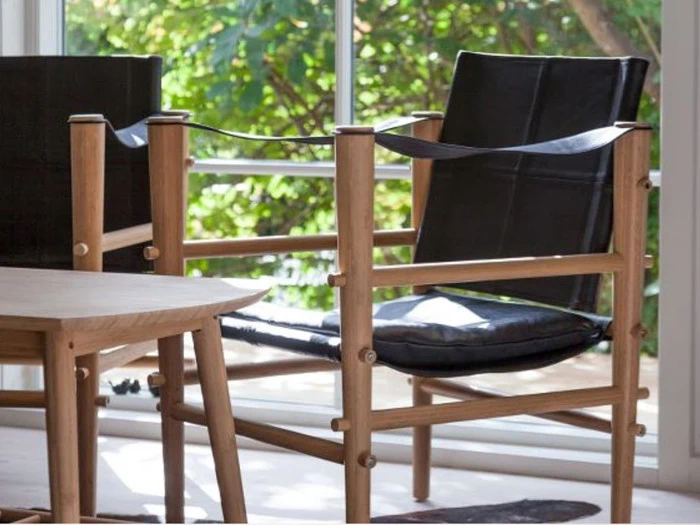 Nobel Safari stol fra Cinas - sort læder