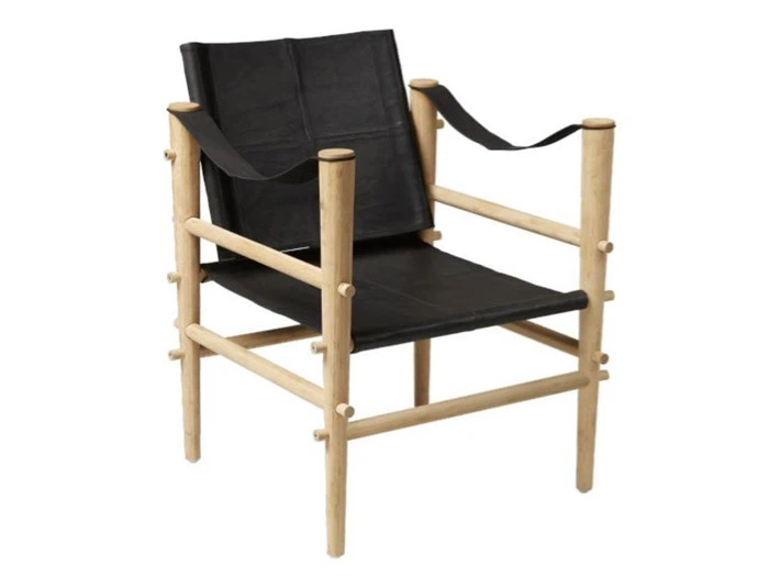 Nobel Safari stol fra Cinas - sort læder