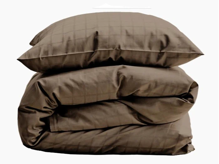 Södahl, Dobbelt Sengetøj, Clear Taupe, 100 % bomuld, Damaskvævning, 200x220 cm 