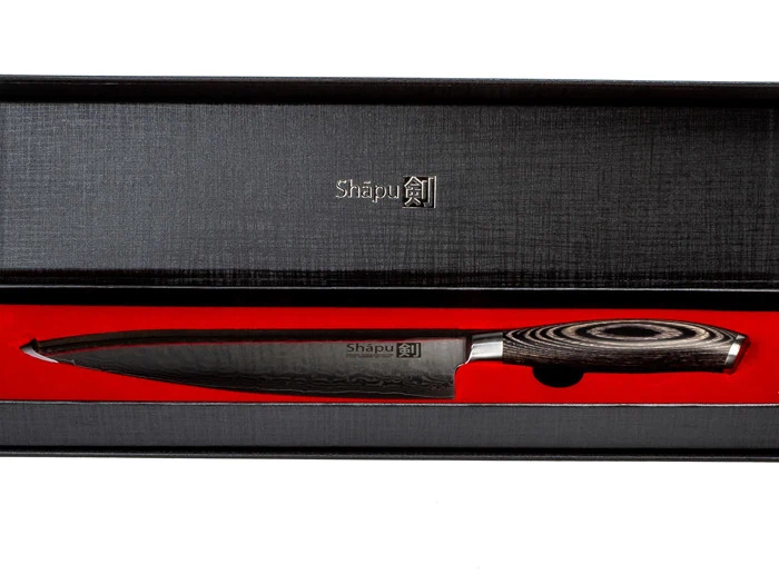 SHĀPU S1 KOKKEKNIV I JAPANSK DAMASKUSSTÅL