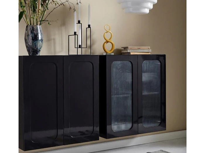 Vægskab med glaslåger fra Nordal - 85x80 cm 