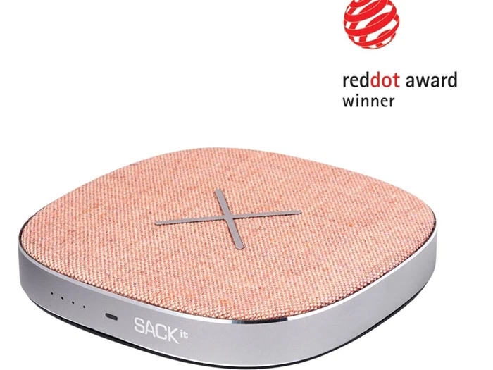 CHARGEit powerbank og trådløs oplader fra SACKit - Rose