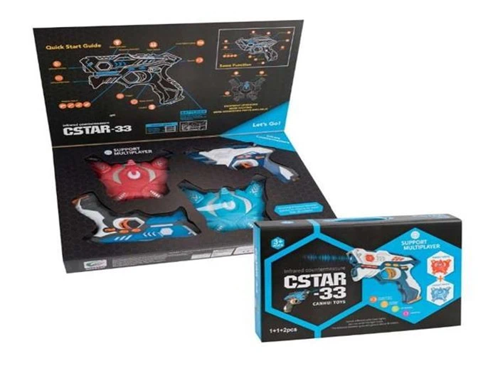 6 dele Laser pistoler / veste + vandpistoler