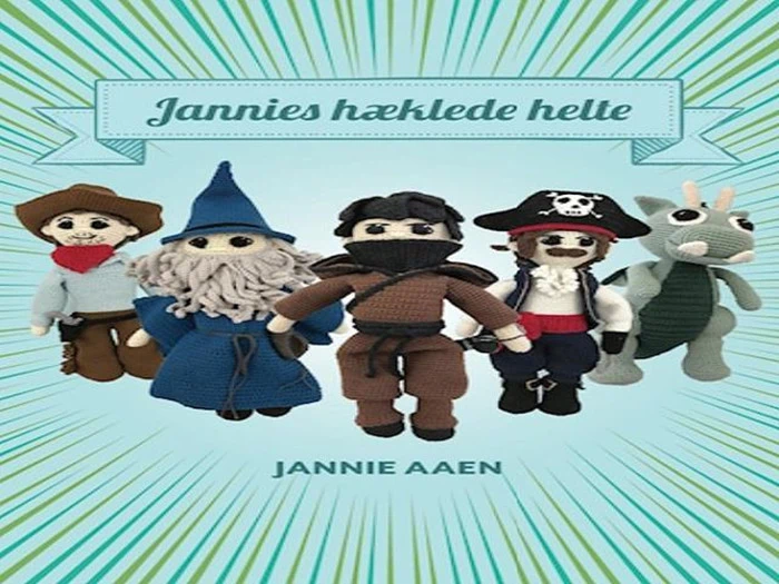 Stort sæt - 1 Stor hæklebog - 20 hæklepinde i Bambus - 20 nøgler 8/4 bomuldsgarn