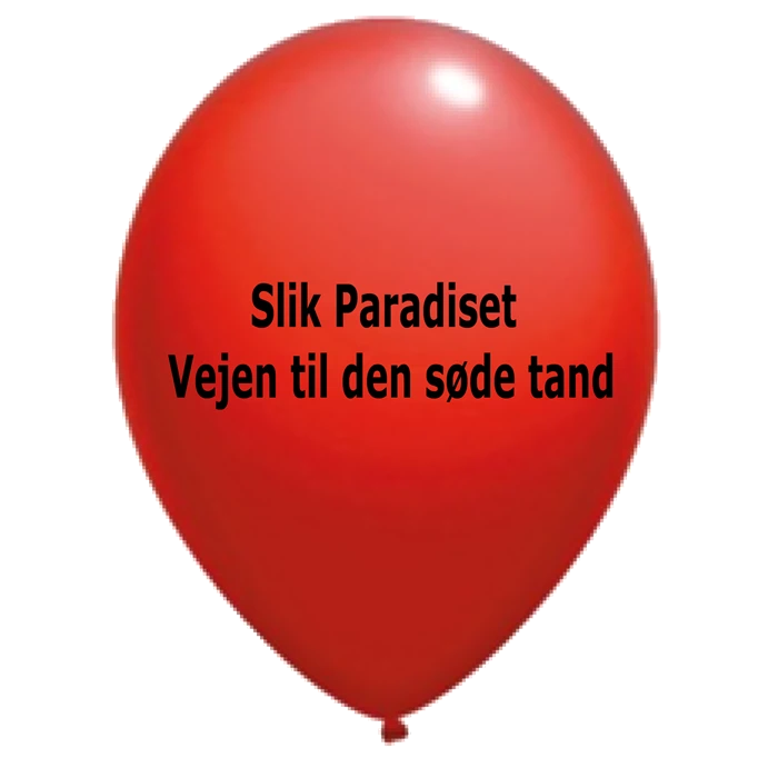 100 festlige balloner med dit eget tryk - konfirmation, bryllup, fest eller firma.