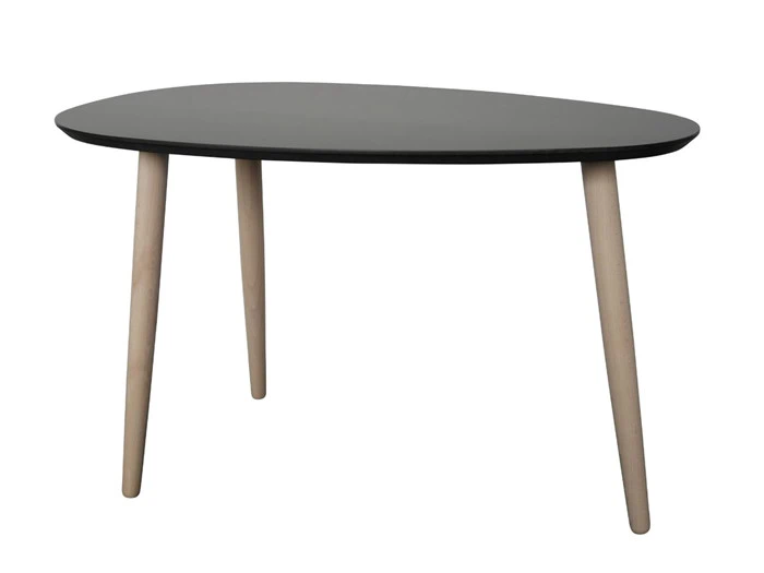 Sofabord med sort bordplade