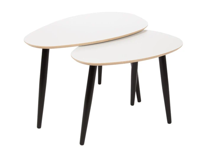 Drops sofaborde - lys grå/sort