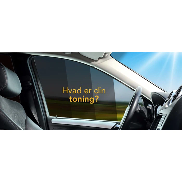 Solfilm til din bil - inkl. komplet montering i alle lovlige ruder