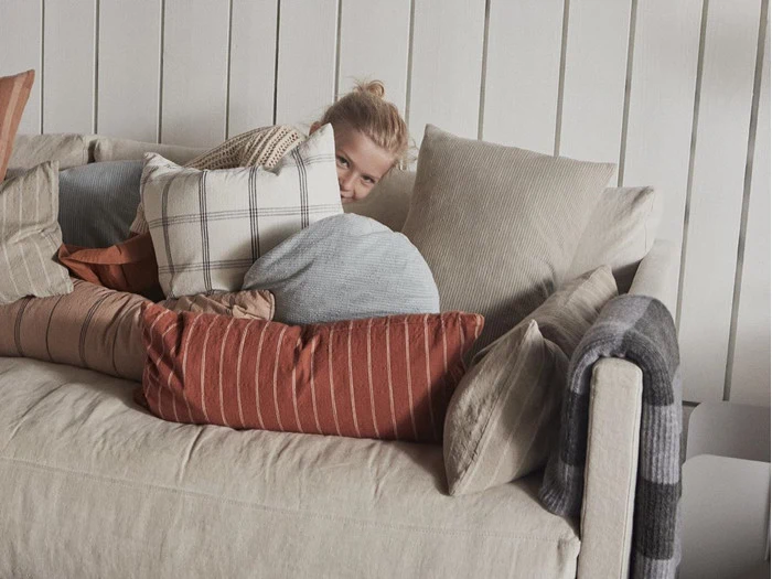 OYOY, Sonno Plaid, Gråmeleret/Anthracit meleret, 130x170 cm