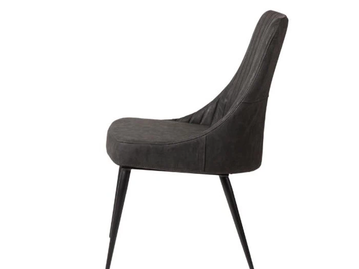 6 stk. Gråsorte spisebordsstole i PU fra Kristensen:Kristensen  