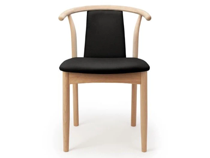 4 stk. Dansk design stol i bøg med sort læder