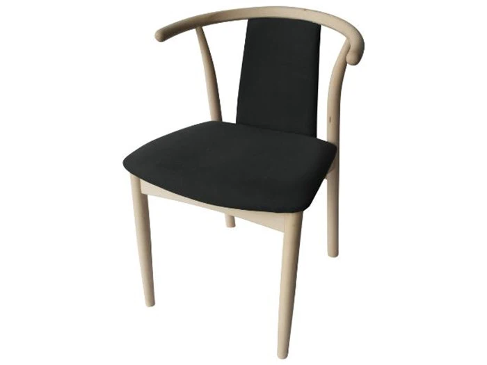 4 stk. Dansk design stol i bøg med sort læder