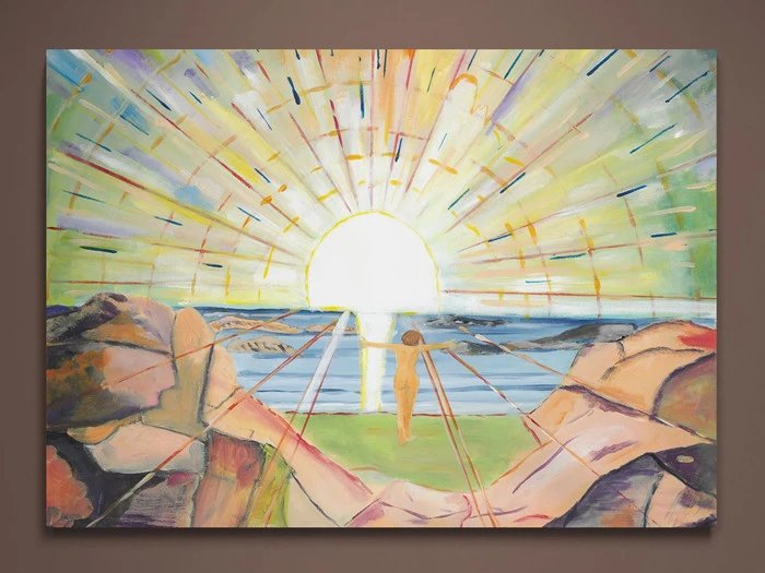 THE LADY IN THE SUNSET - KUNSTTRYK 50CM X 70CM - BYMALUE  [T106]
