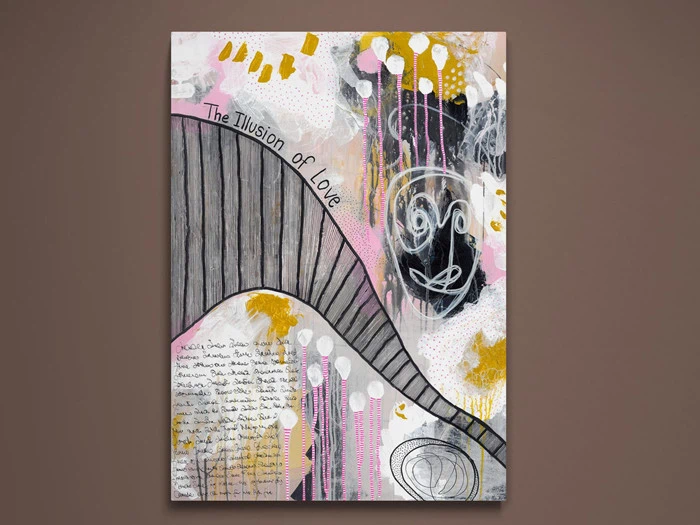 THE ILLUSION OF LOVE - KUNSTTRYK 50CM X 70CM - BYMALUE [T017] (Normalpris kr. 400)