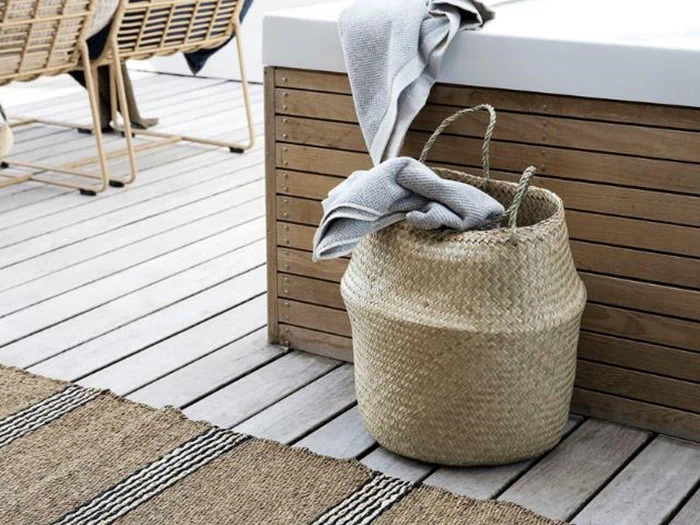 House Doctor, Tanger, kurv, søgræs, H: 47 cm, Dia: 42 cm