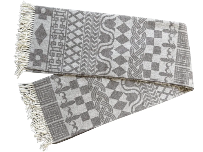 Silkeborg Uldspinder, Teodor 1081, Plaid, Mørkegrå, Lysegrå, 50% Alpaca, 50% Uld, B:130 x L:190 cm