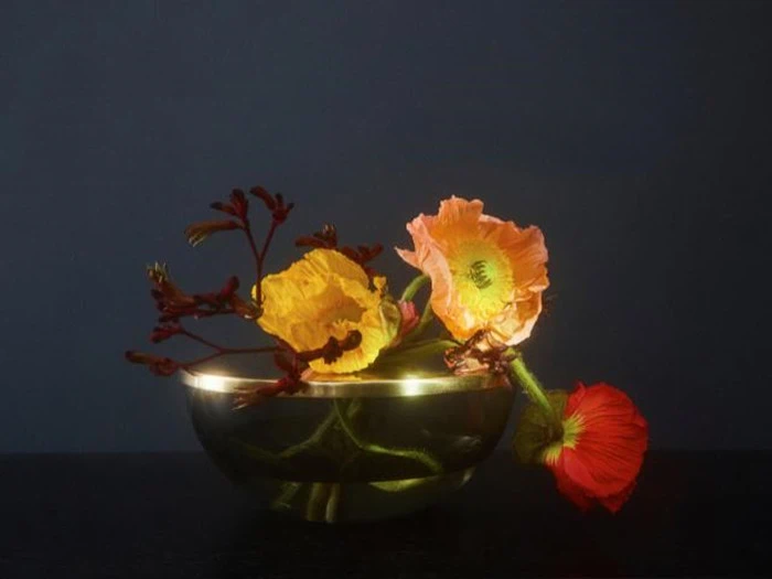 TOTA combined vase i sort/guld fra AYTM - Ø: 28 cm