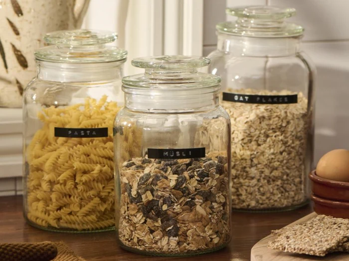 Ib Laursen, Krukke m/låg, Krukke, Klar, Glas, 1020 ml., H:17,5 x Dia:10,8 cm