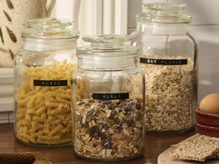 Ib Laursen, Krukke m/låg, Krukke, Klar, Glas, 1500 ml., H:21 x Dia:11,5 cm