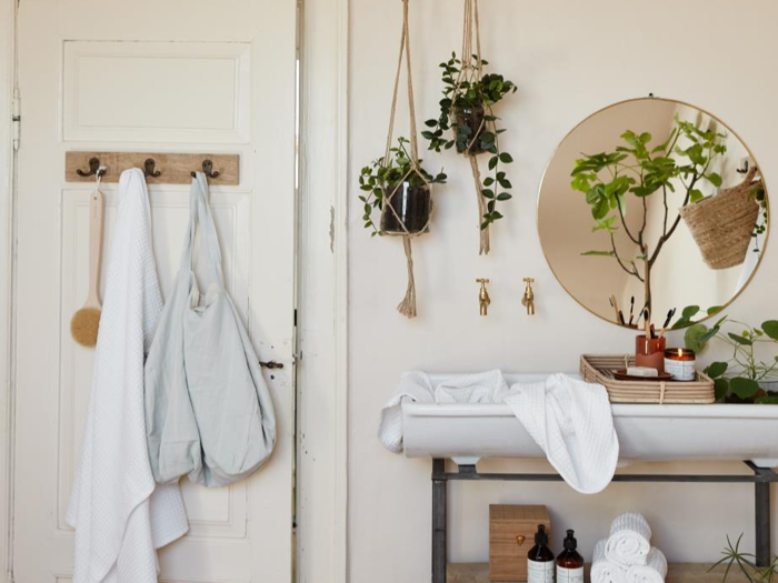 Ib Laursen, UNIKA, Shaker, Knagerække m/3 dobbeltknager, Natur, Træ, H:7,6xL:44xDyb:5 cm