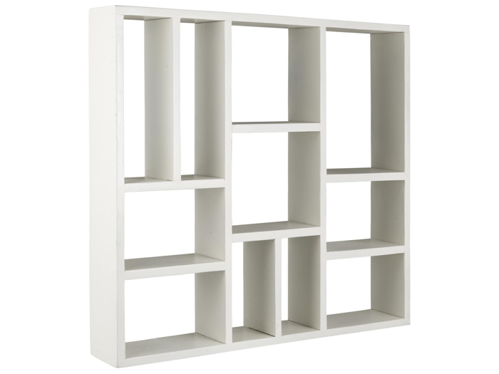 Ib Laursen, UNIKA, Væghylde m/forskellige rum, Råhvid, Træ, B:65,5 x H:60,5 x D:10 cm