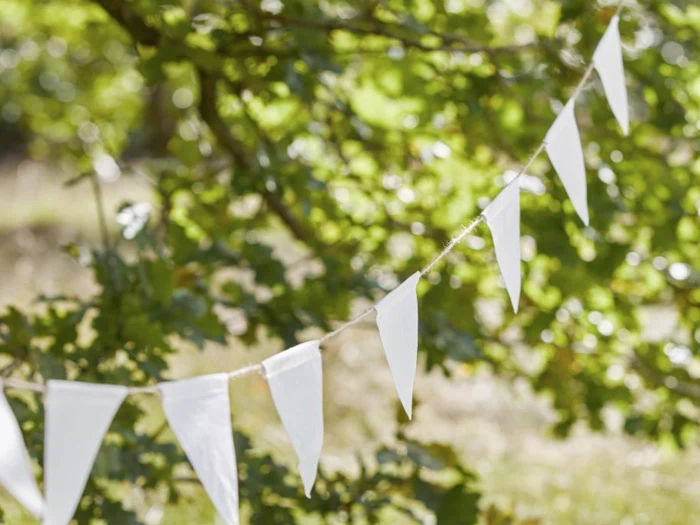 Ib Laursen, Flagranke, Hvid, Bomuld, H:17 x B:14 x L:400 cm