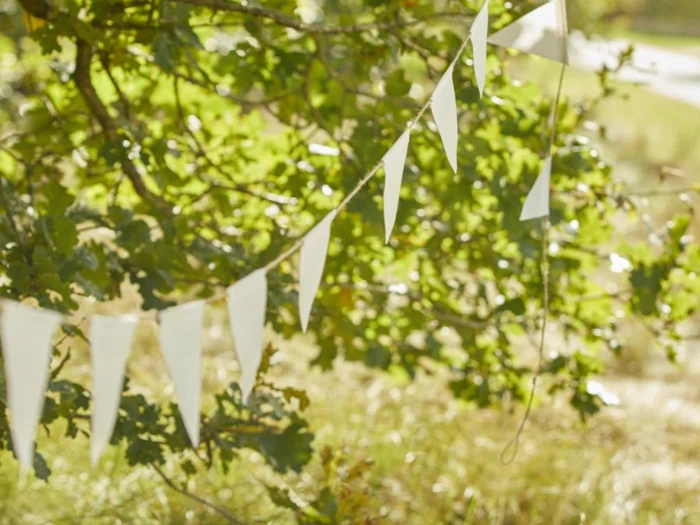 Ib Laursen, Flagranke, Hvid, Bomuld, H:17 x B:14 x L:400 cm