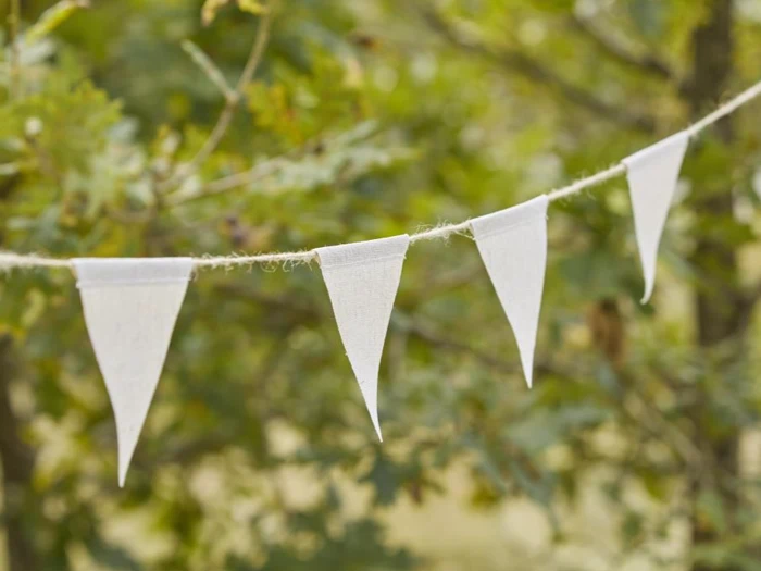 Ib Laursen, Flagranke, Hvid, Bomuld, H:17 x B:14 x L:400 cm