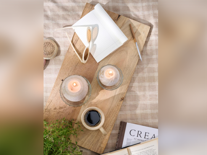 Ib Laursen, UNIKA, Firkantet, Dekobræt,Natur, Træ, B:28 x H:2 x L:55 cm