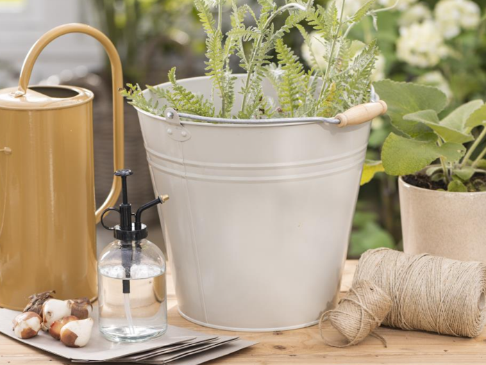 Ib Laursen, Spand, kit, Metal, 8 ltr., B:30,5 x H:26 x L:31,5 x Dia:28 cm