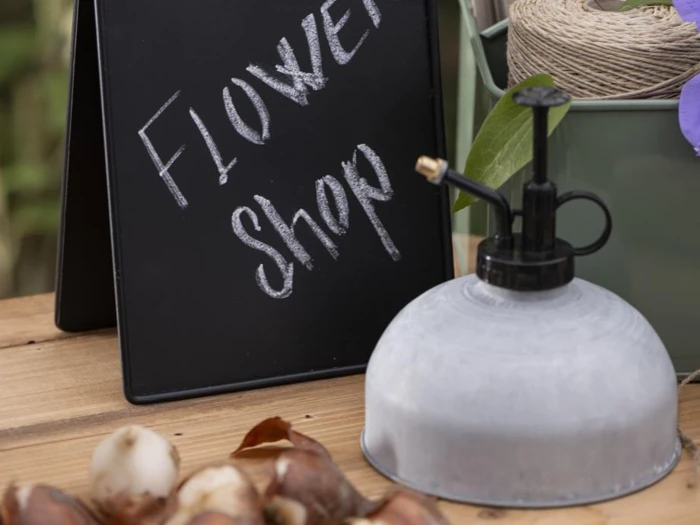 Ib Laursen, Forstøver, Buet, Grå, Zink, 450 ml., H:15,5 x Dia:13 cm