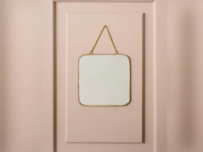 Ib Laursen, Spejl m/kæde, Messing, Spejl, H:21 x B:0,4 x L:20,2 cm