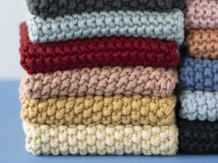 Ib Laursen, Mynte, Grydelap, Karklud, Lemonade, Strikket, 100% bomuld, B:22 x L:22 cm